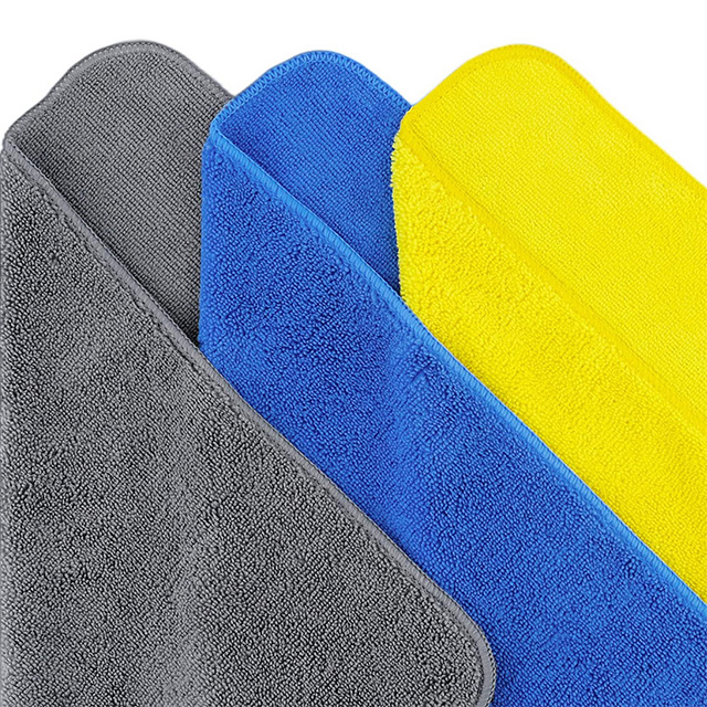 Microfiber Cleaning Cloths, Soft Absorbent Towel, Quick Drying Car Wash Towel, Embroidered gym towel