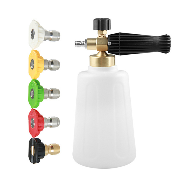 Foam Cannon for Pressure Washer, Snow Foam Lance with 1/4 Quick Connector, Wide Neck soap gun