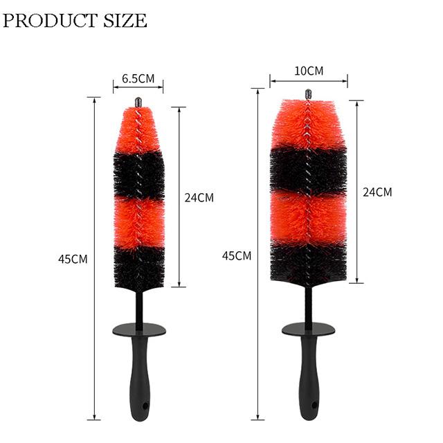 Wheel Rim Brush, Soft Bristle Long Car Wheel Brush Rim Tire Detailing Brush Car Washing Brush for Wheels Rims Exhaust Tips Vehicle Engine Motorcycles