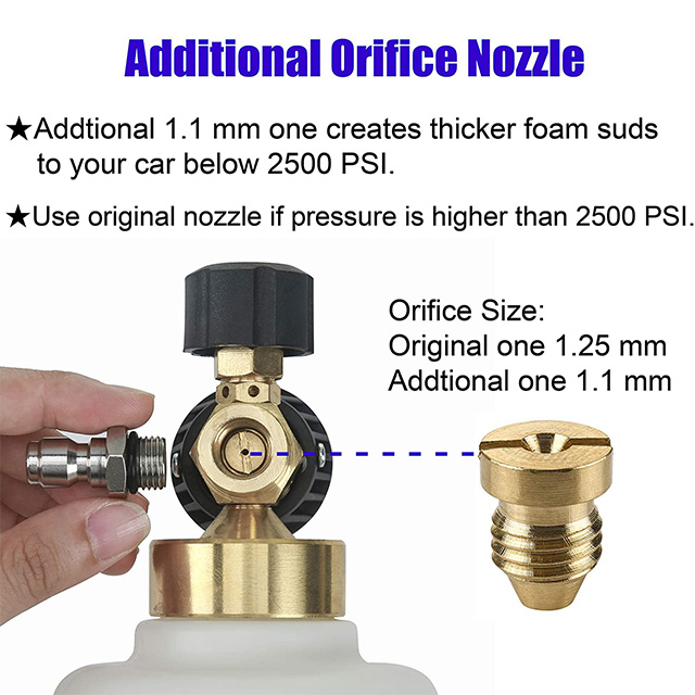 Foam Cannon for Pressure Washer, Snow Foam Lance with 1/4 Quick Connector, Wide Neck soap gun